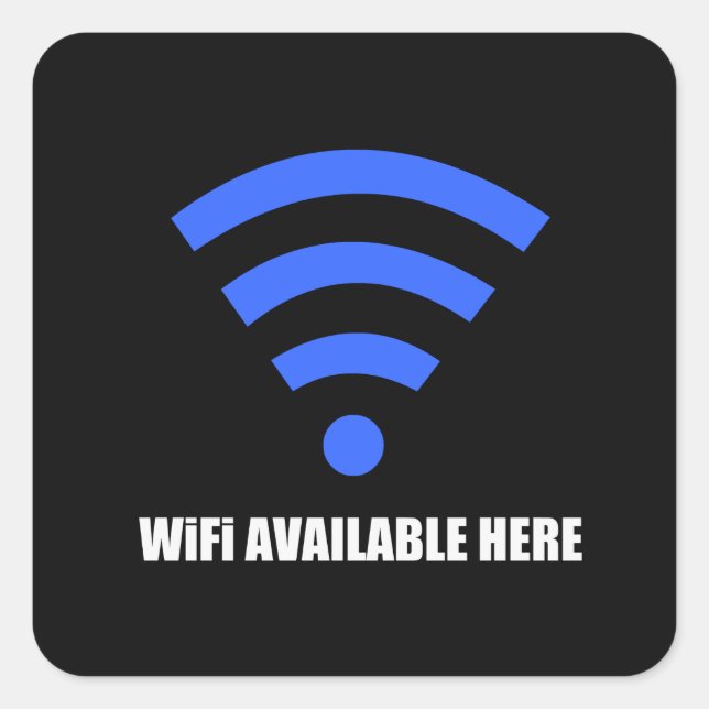 Wifi Tillgänglig här - etikett (Framsida)