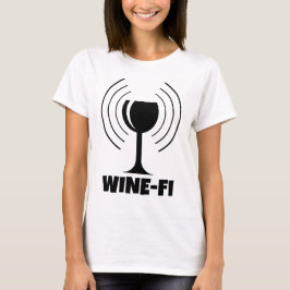 WiFi Vågar i Vin-Fi Humor T Shirt