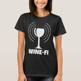 WiFi Vågar i Vin-Fi Humor T Shirt