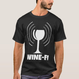 WiFi Vågar i Vin-Fi Humor T Shirt