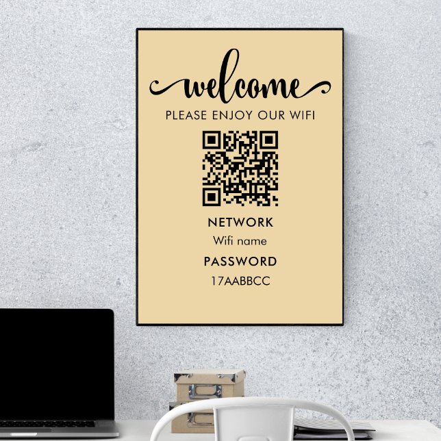 WIFI Välkommen QR-kod | Upplev vår WiFi-teknik Poster (Skapare uppladdad)
