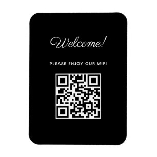 WIFI Välkomstsignering med QR-kod Magnet