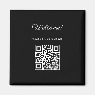 WIFI Välkomstsignering med QR-kod Magnet