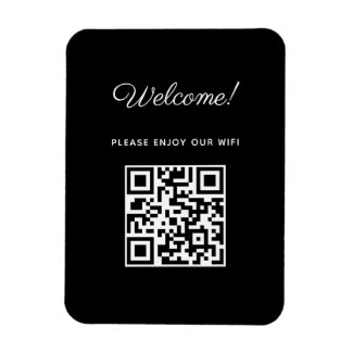 WIFI Välkomstskylt med QR-kod Magnet
