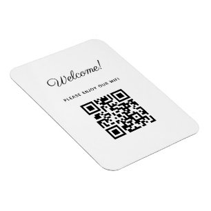 WIFI Välkomstskylt med QR-kod Magnet