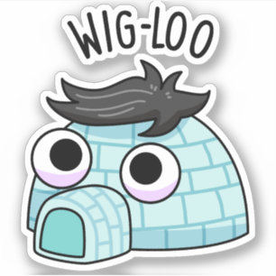 Wig-loo Roligt Igloo Skämt  Klistermärken