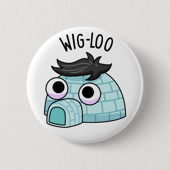 Wig-loo Roligt Igloo Skämt  Knapp (Framsida)