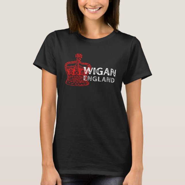 WIGAN England Crown Badge T Shirt (Framsida)