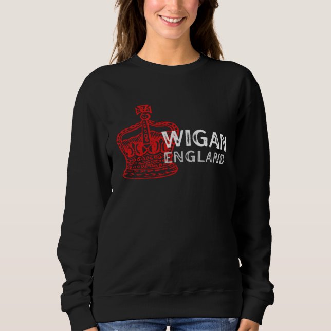 WIGAN England Crown Badge T Shirt (Framsida)