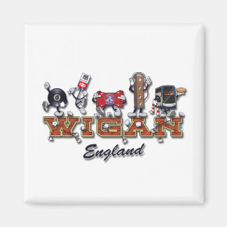 Wigan tecknade figurer magnet