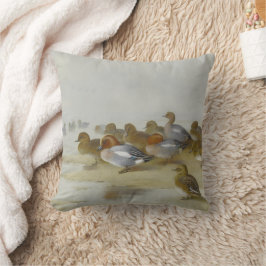Wigeon och Teal av vatten kant, Art Kudde