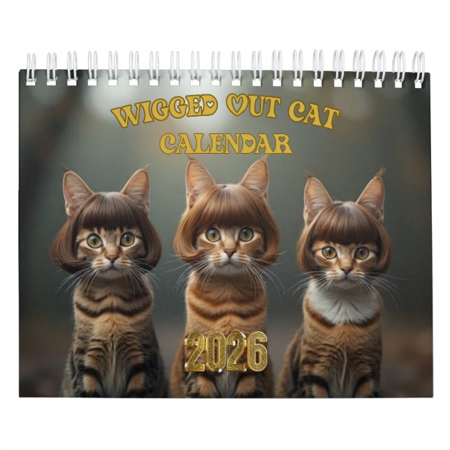 Wigged out Cat Kalender (Omslag)