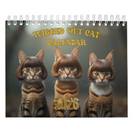 Wigged out Cat Kalender