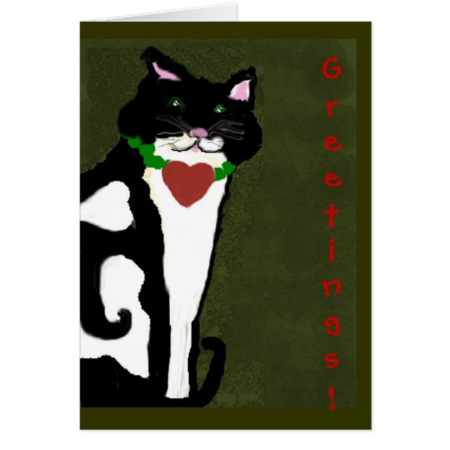 Wigglebottom katt hälsningskort (Framsidan)