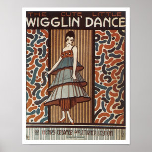 Wigglin'Dance Vintage Songbook Cover Poster