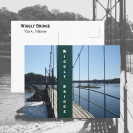 Wiggly Bridge York Maine Fotografisk Vykort