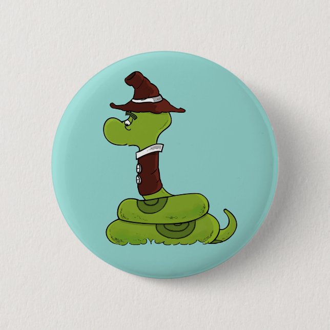 Wiggly | Knappen Anaconda Pinback Knapp (Framsida)