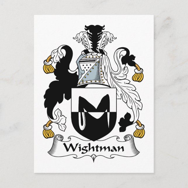 Wightman Family Crest Vykort (Framsida)