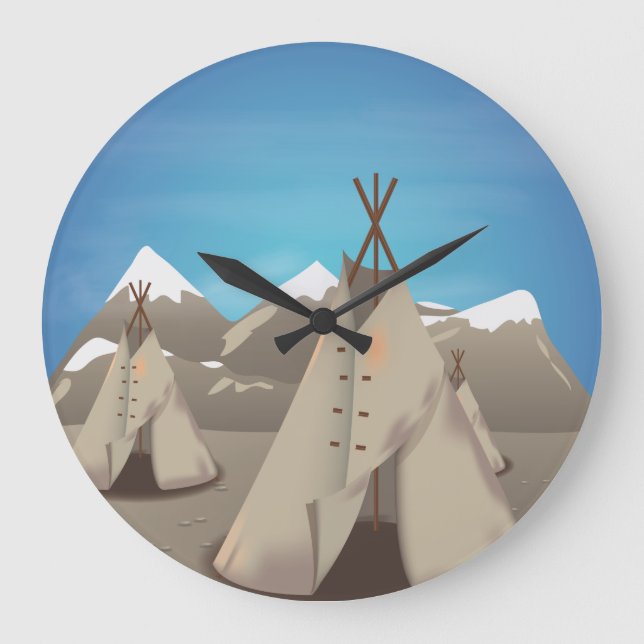 Wigwam -tipi stor klocka (Framsida)
