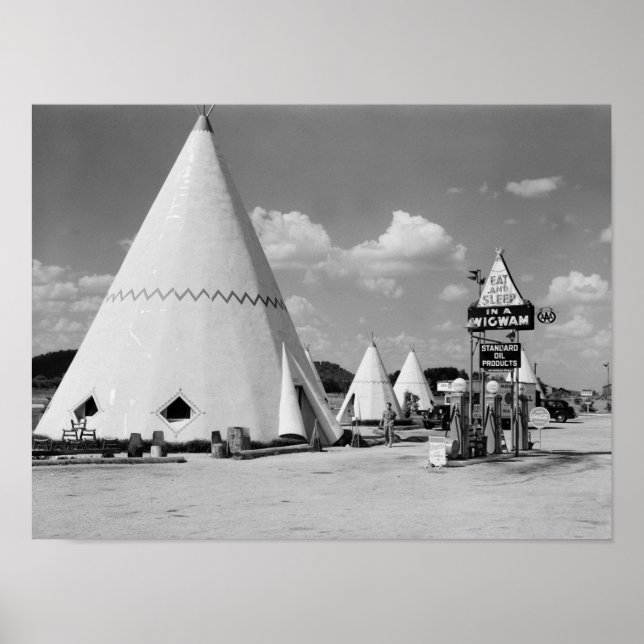Wigwam Village, Cave City, Kentucky: 1940 Poster (Framsidan)