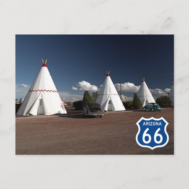 Wigwam Village Motel Route 66 Holbrook, Arizona Po Vykort (Framsida)