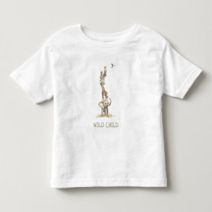 WiILD CHILD Jungle Safari Animals Småbarn T-Shirt