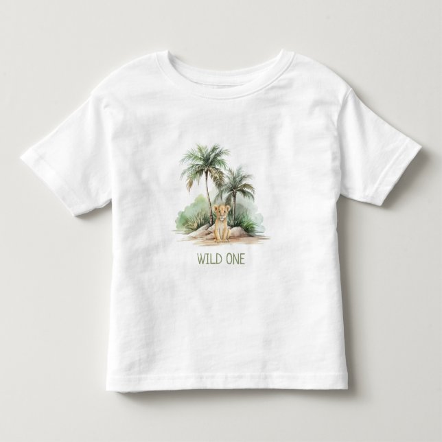 WiILD ONE Jungle Safari Lejona barn T Shirt (Framsida)
