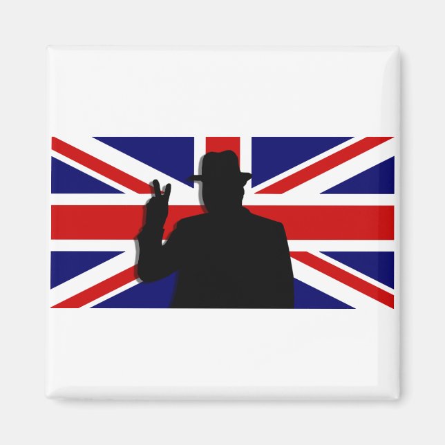 Wiinston Churchill British bulldog Magnet (Framsidan)