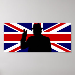 Wiinston Churchill brittbulldogg Poster