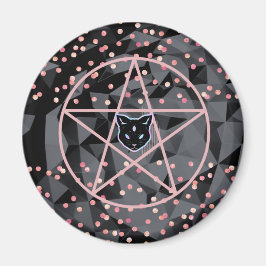 WiizyWitch Magic Witch Cosmic Cat Pentacle Magick Magnet