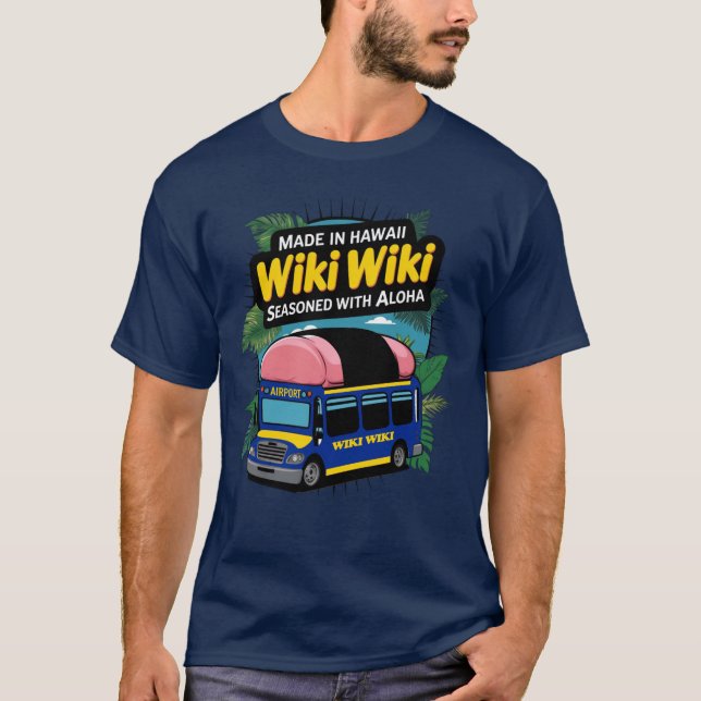 Wiki-Wiki Shuttle Buss Honolulu T-Shirt (Framsida)