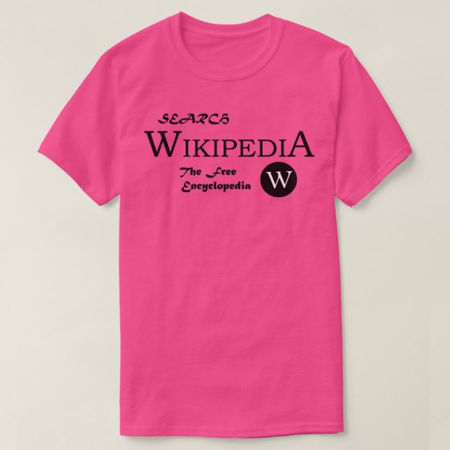 WIKIPEDIA, FRI ENCYKLOPEDIA T SHIRT (Design framsida)