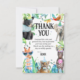 Wil Birthday Safari Animals Tack Kort