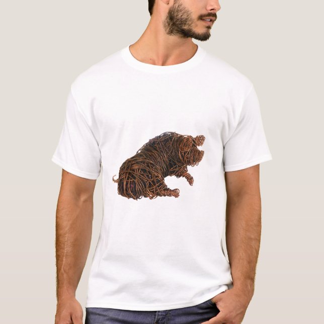 Wilbur - en diskret gris. t shirt (Framsida)