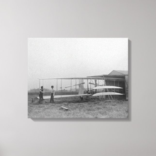 Wilbur & Orville Wright i andra maskin Canvastryck (Framsida)
