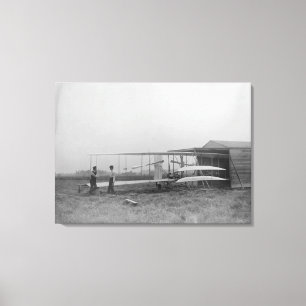 Wilbur & Orville Wright i den 2nd drev maskinen Canvastryck