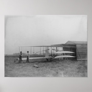 Wilbur & Orville Wright i den 2nd drev maskinen Poster