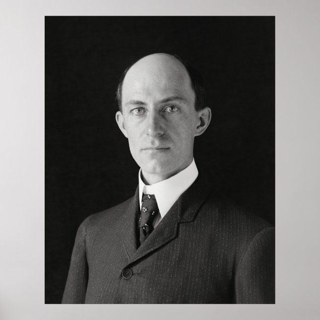 Wilbur Wright - Aviation Pioneer Porträtt Poster (Framsidan)