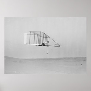 Wilbur Wright i jämn glidljud Poster