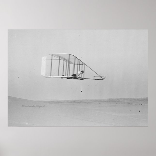 Wilbur Wright i Level Glide Poster (Framsidan)