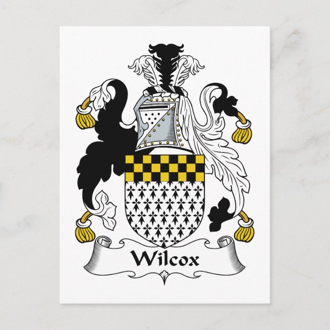 Wilcox Family Crest Vykort (Framsida)