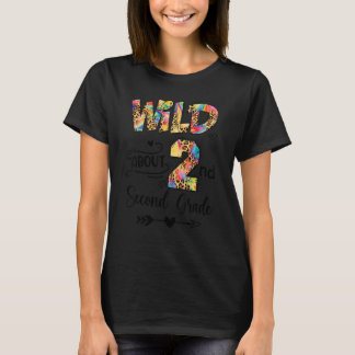 Wild About 2nd Grade Leopard Back To School Teache T Shirt