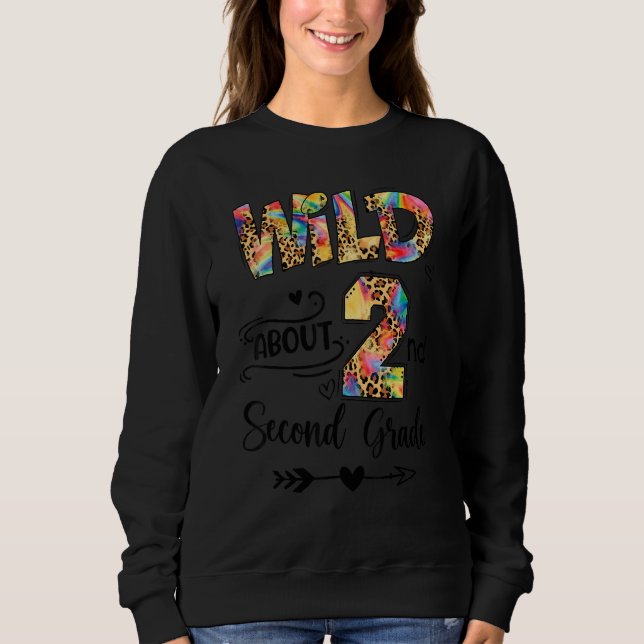 Wild About 2nd Grade Leopard Back To School Teache T Shirt (Framsida)