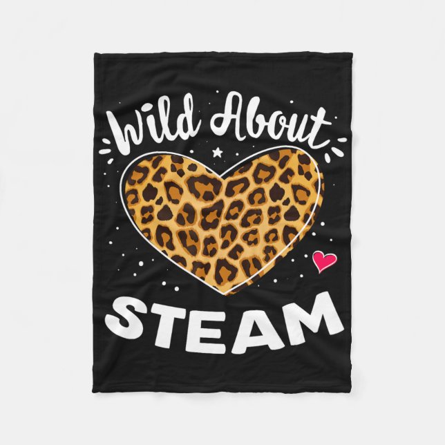 Wild About Steam Leopard Squad Stem Byck To School Fleecefilt (Framsidan)