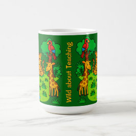 Wild About Teaching  Jungle Animal Mug for Teacher Kaffemugg