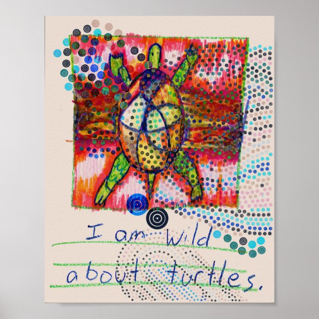 Wild About Turtles 8 x 10 affisch eller nedladdnin (Framsidan)