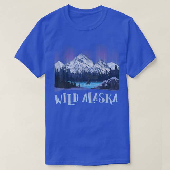 Wild Alaska Alaskan Wildlife Aurora Borealis The P T Shirt (Design framsida)