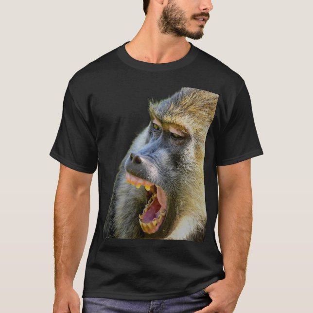 Wild and Bold – Baboon Printed Shirt T Shirt (Framsida)