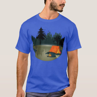 wild and romc camping with campfire romance funny t shirt