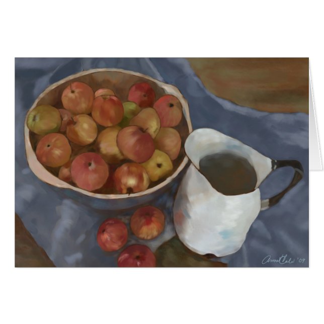 Wild Apples From the Secret Orchard Painting Hälsningskort (Framsidan Horizontal)